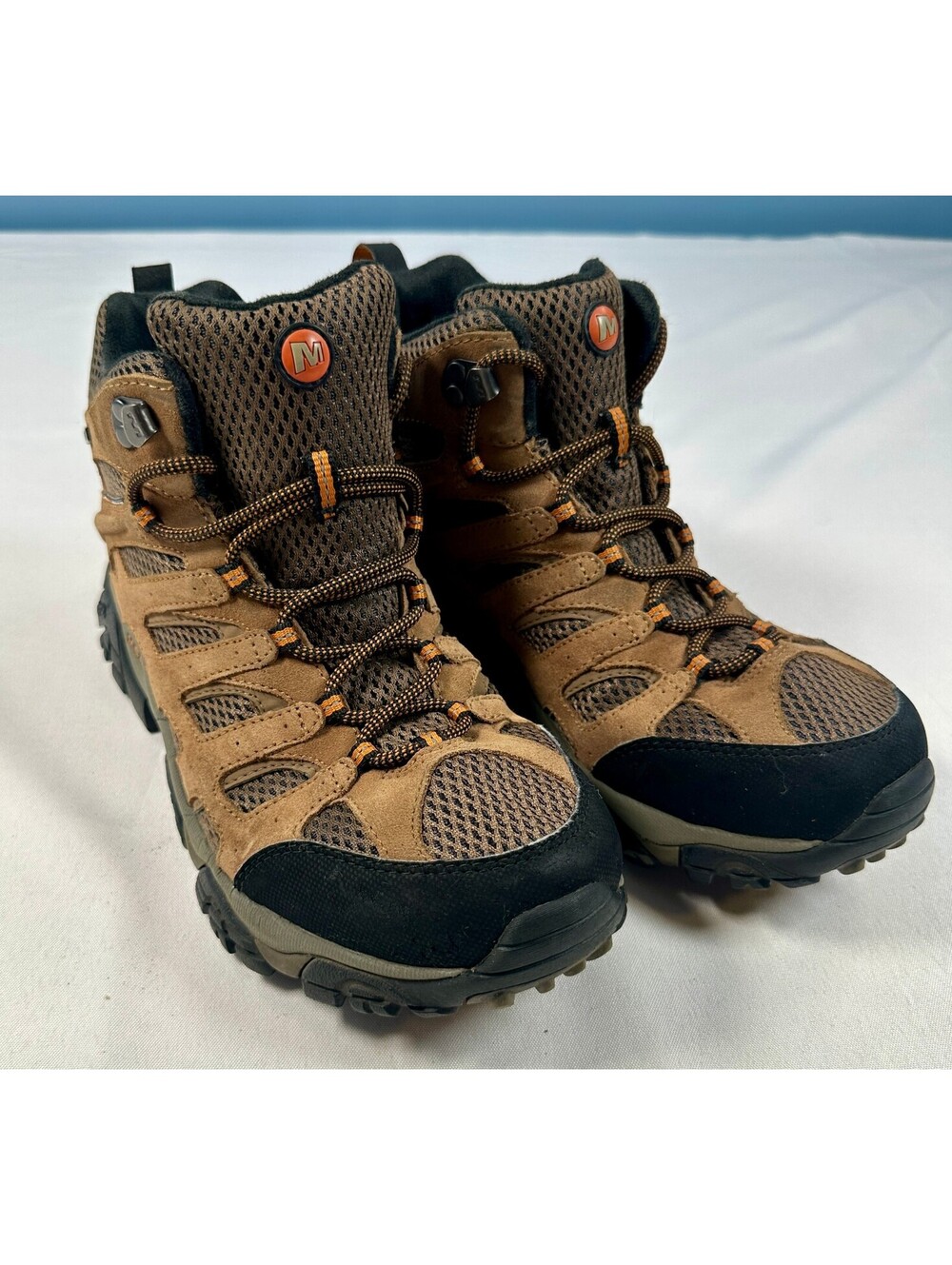 Merrell Moab 2 Mid Waterproof Hiking Boots Men's Size 8.5 Wide Earth J88623W